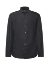 Borriello Napoli Cotton Denim Shirt In Black
