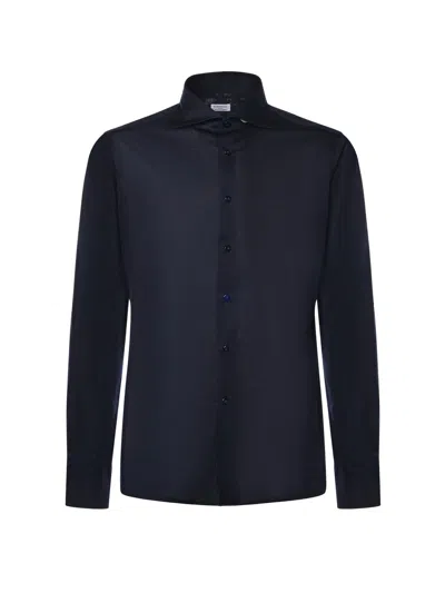 Borriello Napoli Cotton Shirt In Blue