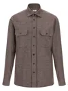 Borriello Napoli Button-front Long-sleeve Shirt In Brown