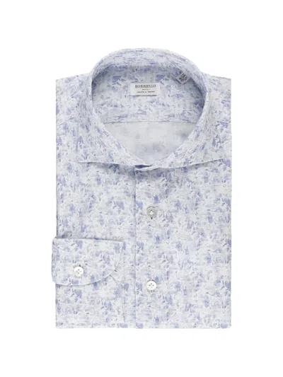 Borriello Napoli Floral-print Spread-collar Shirt In Black