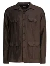 Borriello Napoli Borriello Linen Shirt With Classic Collar In Multi
