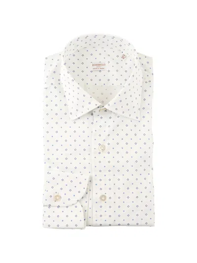 Borriello Napoli Geometric-print Cotton Shirt In White