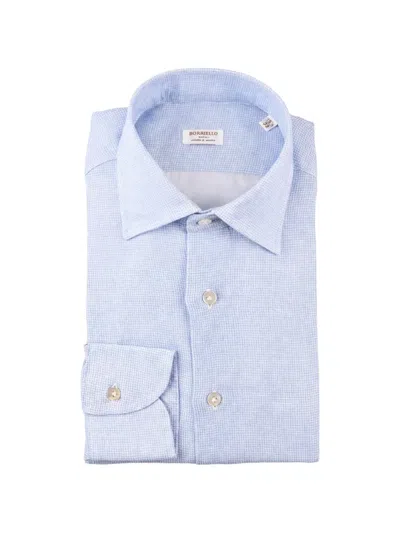 Borriello Napoli Houndstooth-pattern Shirt In Blue