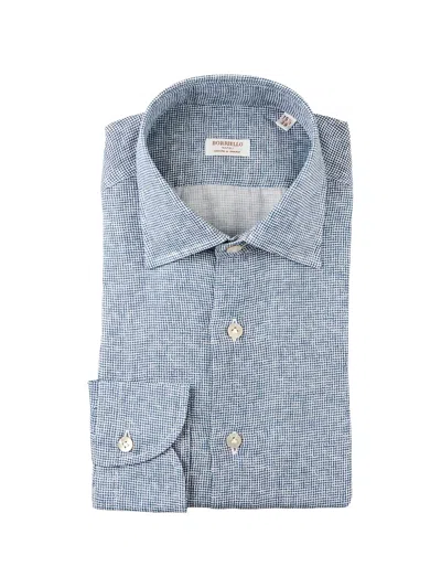 Borriello Napoli Houndstooth-pattern Shirt In Blue