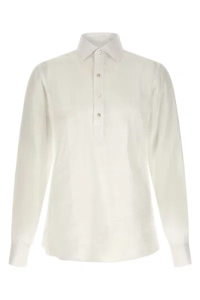 Borriello Napoli Button-placket Shirt In Neutral