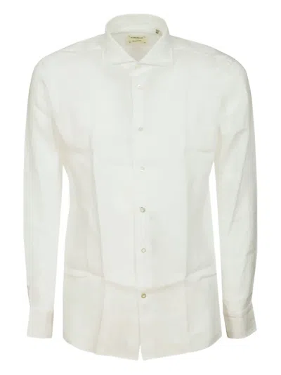 Borriello Napoli Tailored White Shirt With Button-down Front And Pointed Collar