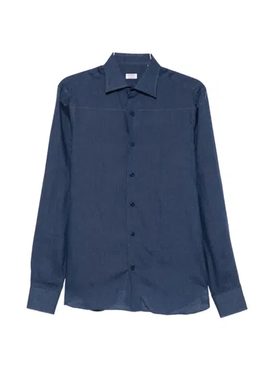 Borriello Napoli Long-sleeves Shirt In Blue