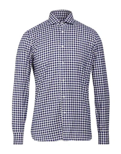 Borriello Napoli Man Shirt Blue Size 15 ½ Cotton