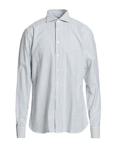 Borriello Napoli Man Shirt Light Blue Size 17 ½ Cotton, Cashmere In Multi