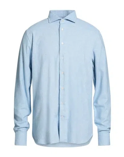 Borriello Napoli Man Shirt Sky Blue Size 17 ½ Cotton