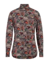 Borriello Napoli Man Shirt Dove Grey Size 17 Cotton In Grey