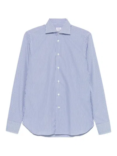 Borriello Napoli Striped Shirt In Blue