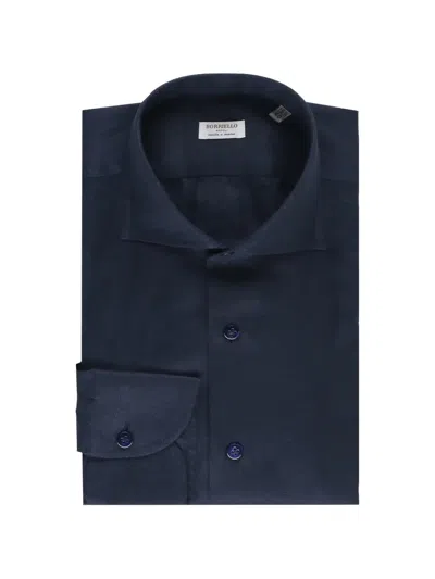 Borriello Napoli Spread-collar Button-up Shirt In Blue