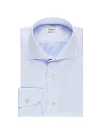 Borriello Napoli Spread-collar Button-up Shirt In Blue