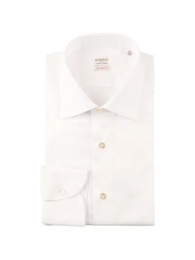 Borriello Napoli Spread-collar Long-sleeve Shirt In Brown