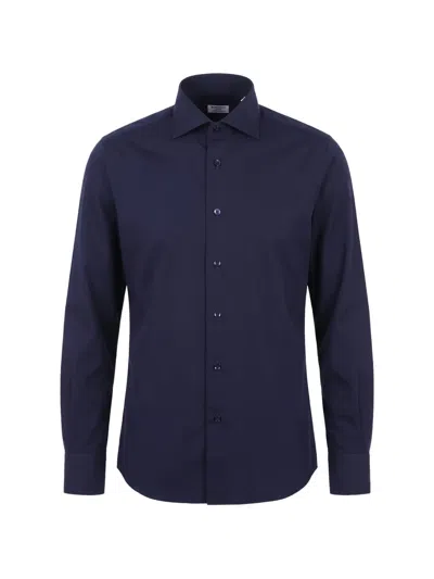 Borriello Napoli Spread-collar Long-sleeved Shirt In Purple
