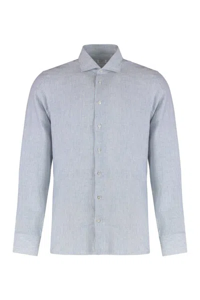 BORRIELLO NAPOLI BORRIELLO NAPOLI STRIPED LINEN SHIRT