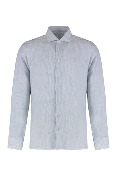 BORRIELLO NAPOLI BORRIELLO NAPOLI STRIPED LINEN SHIRT