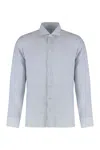 Borriello Napoli Striped Long-sleeve Shirt In Light Blue