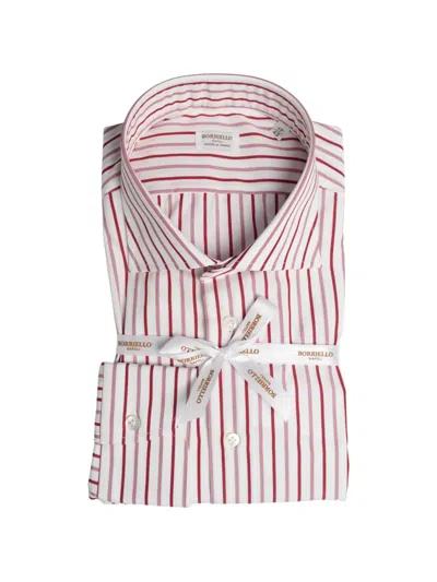 Borriello Napoli Striped Long-sleeve Shirt In White
