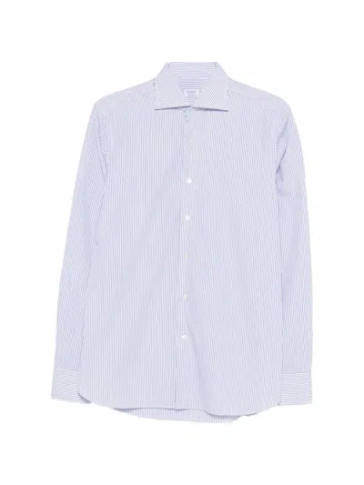 Borriello Napoli Striped Shirt In Blue