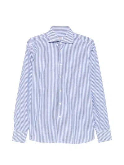 Borriello Napoli Striped Shirt In Blue