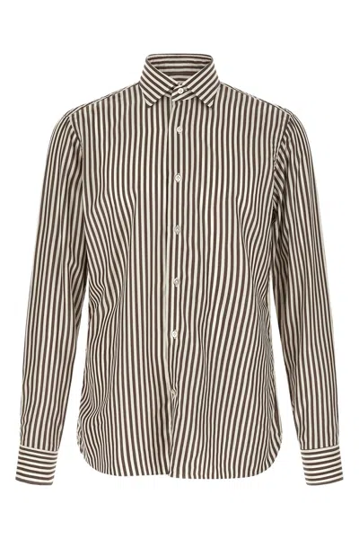 Borriello Napoli Striped Buttoned Shirt In Multi