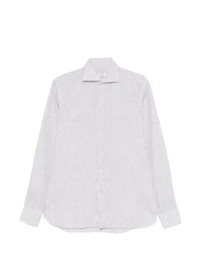 Borriello Napoli Striped Shirt In Purple