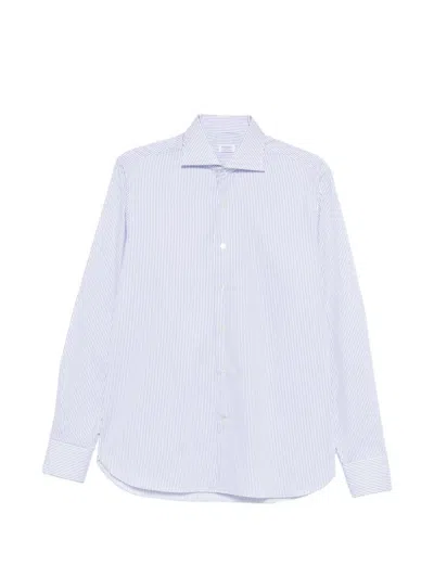 Borriello Napoli Striped Shirt In Blue