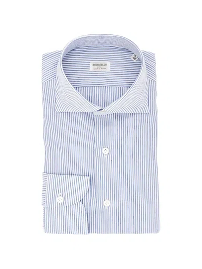 Borriello Napoli Striped-pattern Shirt In Blue