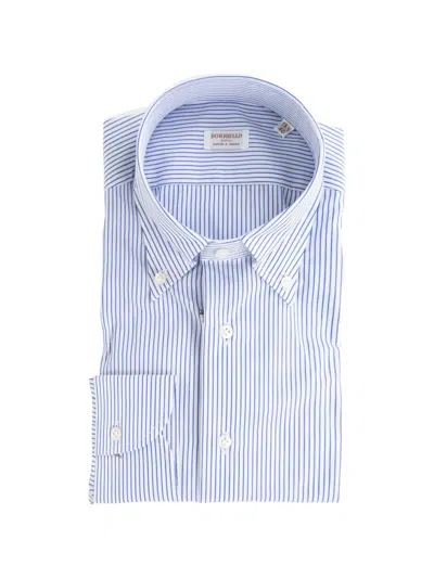 Borriello Napoli Stripe-pattern Button-down Shirt In Blue