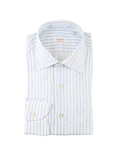 Borriello Napoli Stripe-print Long-sleeved Shirt In White