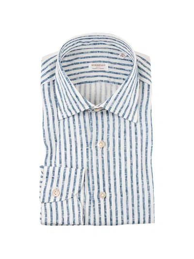Borriello Napoli Vertical-stripe Shirt In Blue
