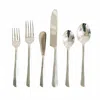 Borrowed Blu Forged Flatware 6 Piece Set In Silver In Silver