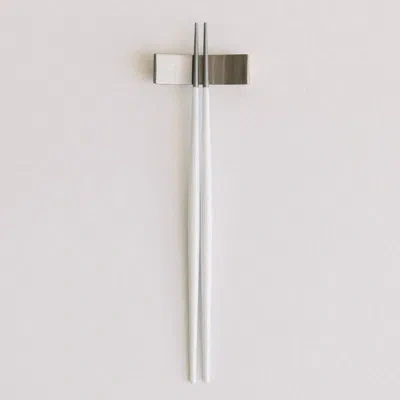 Borrowed Blu Luna 2 Piece 18/10 Stainless Steel Flatware Set In Brushed White,silver