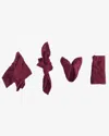 Borrowed Blu Organic Cotton Napkins Set Of 4 In Bordeaux In Burgundy