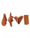 Borrowed Blu Organic Cotton Napkins Set Of 4 In Burnt Sienna In Brown