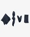 Borrowed Blu Organic Cotton Napkins Set Of 4 In Charcoal In Blue