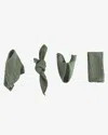 Borrowed Blu Organic Cotton Napkins Set Of 4 In Olive In Green