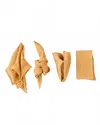 Borrowed Blu Organic Cotton Napkins Set Of 4 In Oro In Yellow