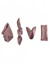 Borrowed Blu Organic Cotton Napkins Set Of 4 In Pinot In Brown