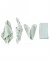 Borrowed Blu Organic Cotton Napkins Set Of 4 In Sage In Green