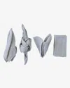 Borrowed Blu Organic Cotton Napkins Set Of 4 In Stone In Blue