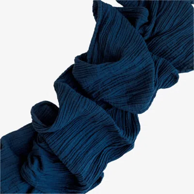 Borrowed Blu Organic Cotton Runner In Atlantic Blue