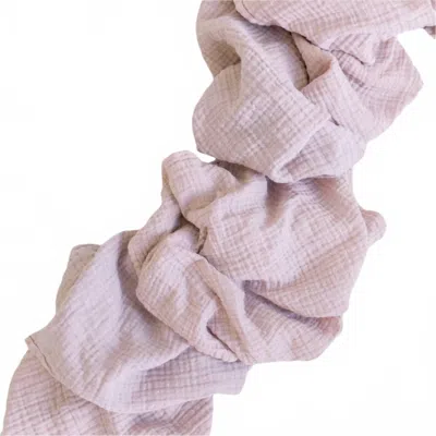 Borrowed Blu Organic Cotton Runner In Misty Lilac In Pink