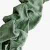 Borrowed Blu Organic Cotton Runner In Olive In Green