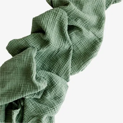 Borrowed Blu Organic Cotton Runner In Olive In Green