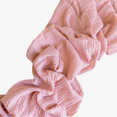 Borrowed Blu Organic Cotton Runner In Rosewater In Pink