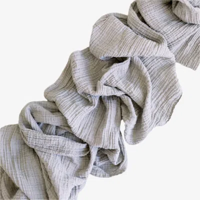 Borrowed Blu Organic Cotton Runner In Stone In Gray
