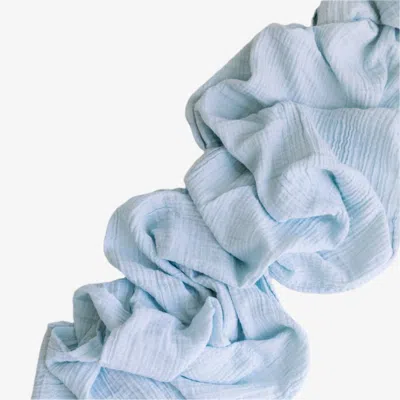 Borrowed Blu Organic Cotton Runner In Tuscan Blue